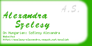 alexandra szelesy business card